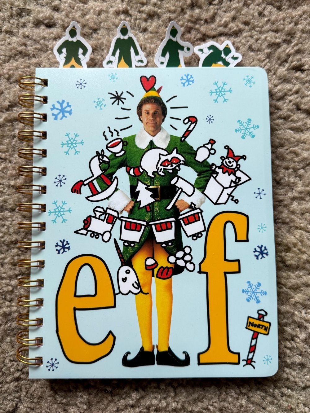 Buddy the Elf Christmas Holiday Spiral Notebook Journal